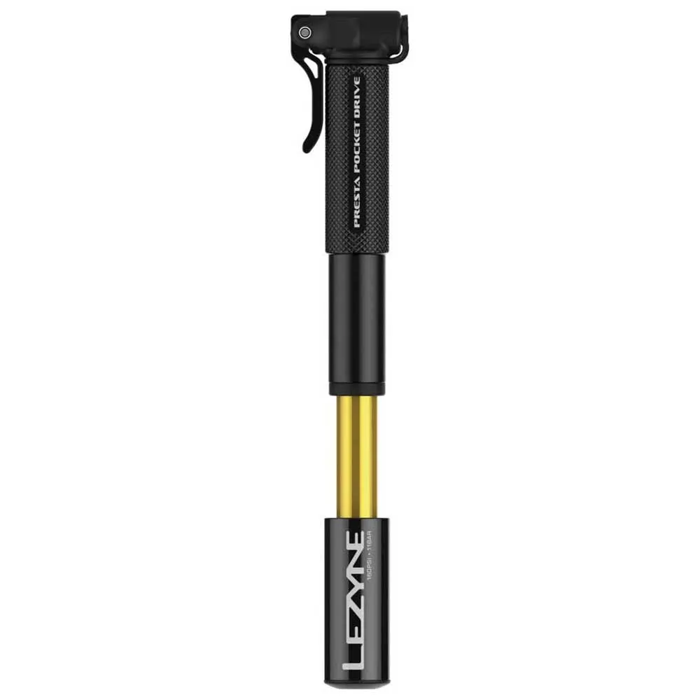 Lezyne Presta Pocket Drive Mini Pump, Black, 160psi