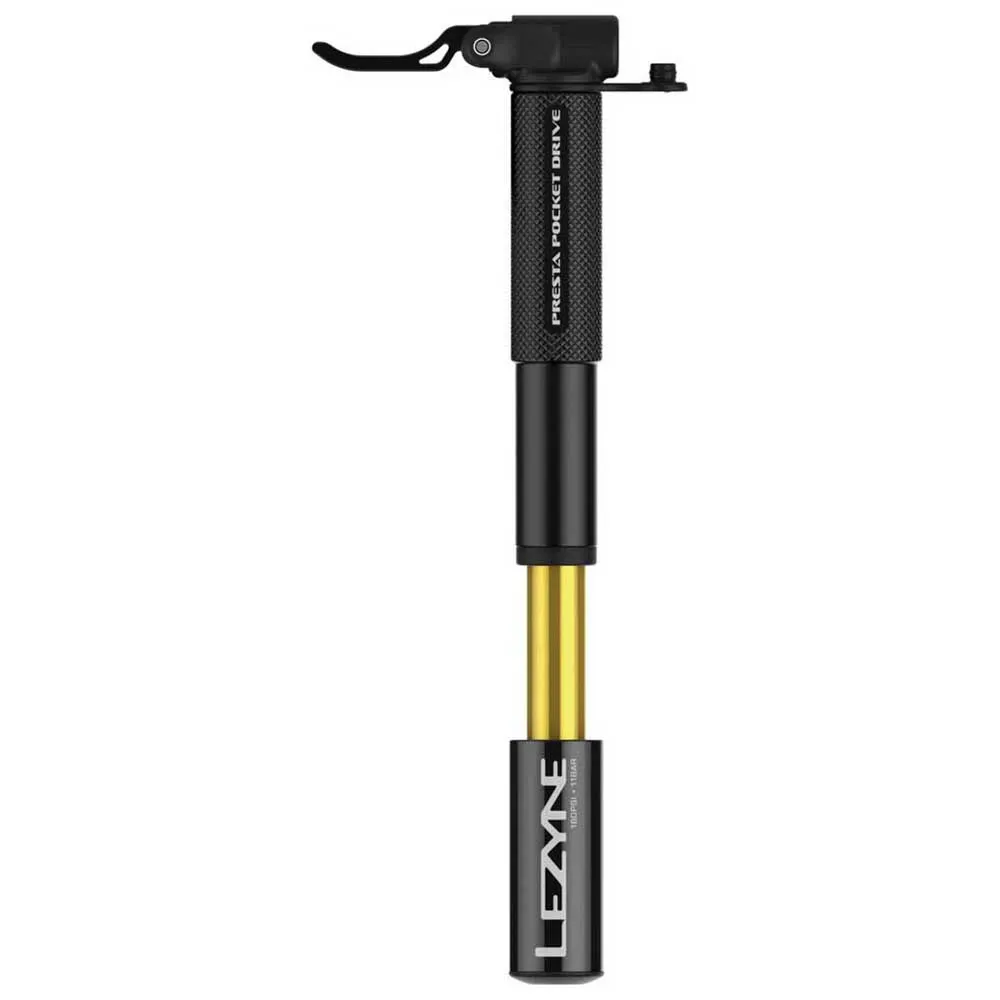 Lezyne Presta Pocket Drive Mini Pump, Black, 160psi