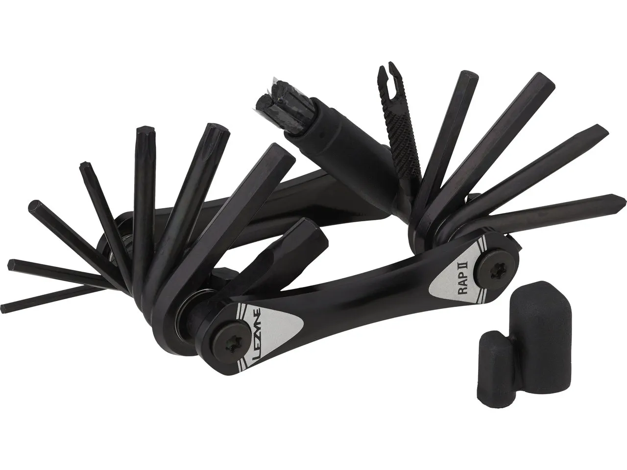 Lezyne RAP II 13 Multitool mit Tubeless Reparaturset, Black, One Size
