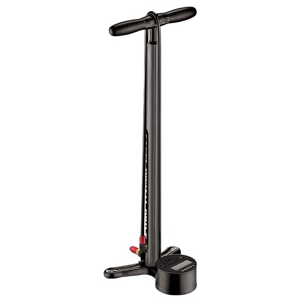 Lezyne Steel Digital Drive Cykelpump, Dark grey, 220psi Lezyne Steel Digital Drive Cykelpump, Dark grey, 220psi