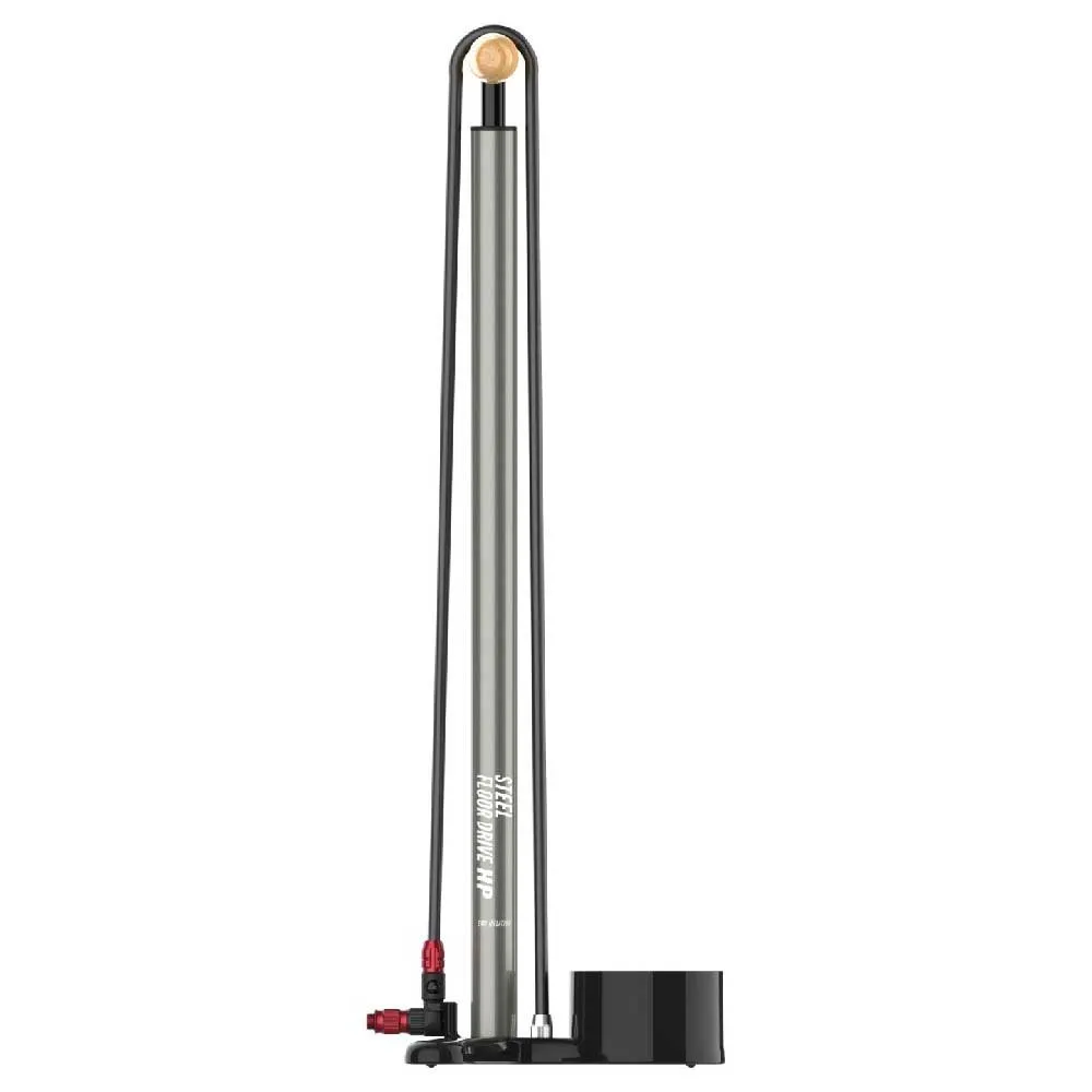 Lezyne Steel Floor Drive 3.5 Cykelpump, Flat grey, 220psi