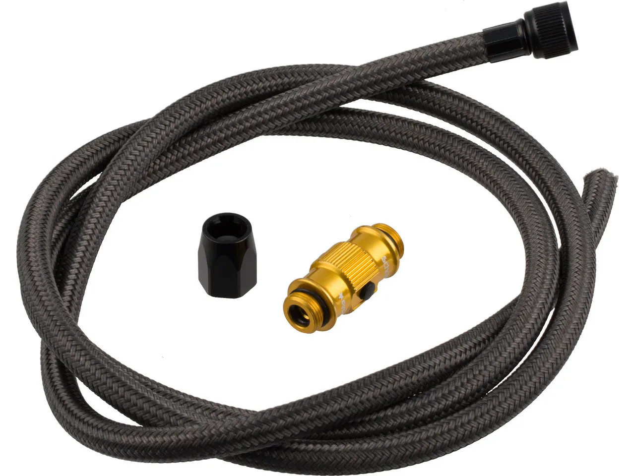 Lezyne Ventilschlauch mit ABS Flip-Thread Chuck für Pressure und MFD Pumpen, Black, One Size
