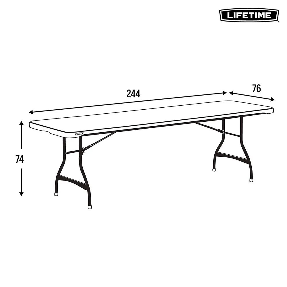 Lifetime 92124 Fällbart Campingbord unisex, White / grey, 244 x 76 x 74cm Lifetime 92124 Fällbart Campingbord unisex, White / grey, 244 x 76 x 74cm