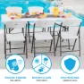 Lifetime 92125 Fällbar Stol I Aluminium unisex, White / grey, 47 x 50 x 84.5cm
