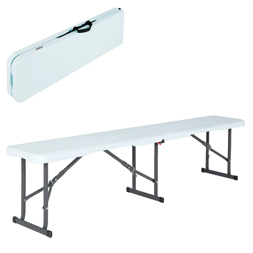 Lifetime Hopfällbar Campingbänk 183x29x42 Cm, White, One Size Lifetime Hopfällbar Campingbänk 183x29x42 Cm, White, One Size