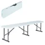 Lifetime Hopfällbar Campingbänk 183x29x42 Cm, White, One Size