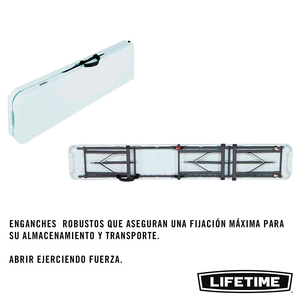 Lifetime Hopfällbar Campingbänk 183x29x42 Cm, White, One Size Lifetime Hopfällbar Campingbänk 183x29x42 Cm, White, One Size