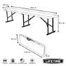 Lifetime Hopfällbar Campingbänk 183x29x42 Cm, White, One Size