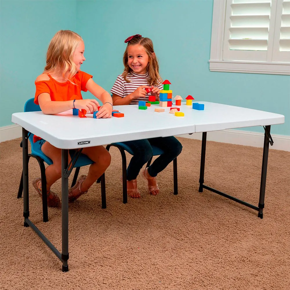 Lifetime Ultra-resistant Folding 122x61x Uv100 56-91.5 Cm Bord, White, One Size