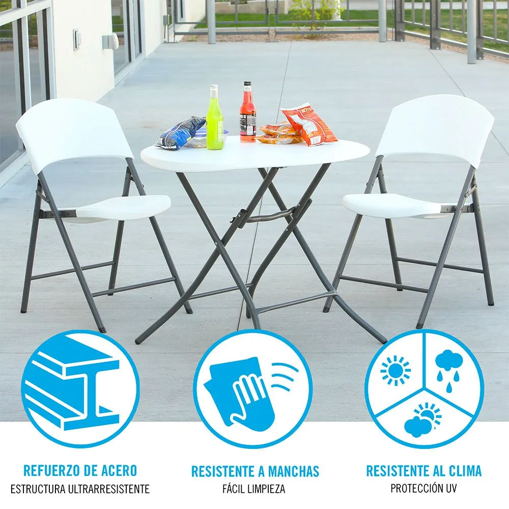 Lifetime Ultra-resistant Folding Uv100 84x74 Cm Bord, White, One Size
