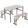 Lifetime Ultra-resistant Folding With 2 Benches Set Uv100 106x61x74 Cm Bord, White, One Size
