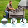 Lifetime Ultra-resistant Folding With 2 Benches Set Uv100 106x61x74 Cm Bord, White, One Size