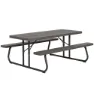Lifetime Ultra-resistant Folding With Benches Uv100 183x76x74 Cm Bord, Brown, One Size
