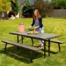 Lifetime Ultra-resistant Folding With Benches Uv100 183x76x74 Cm Bord, Brown, One Size
