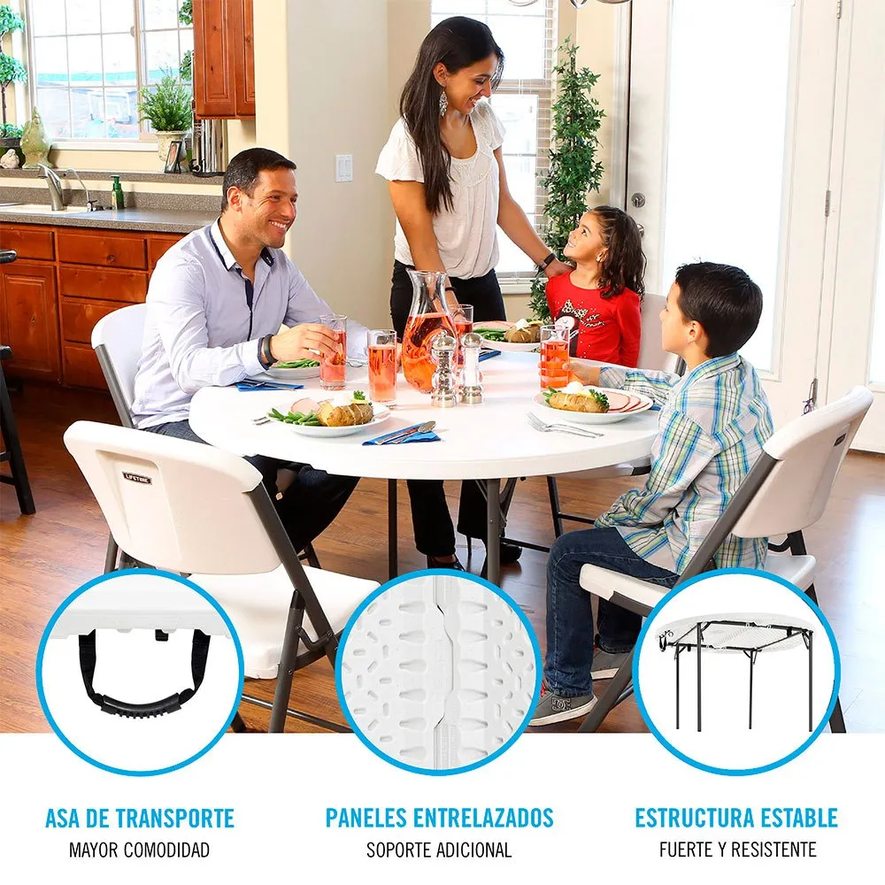 Lifetime Ultra-resistant Multipurpose Folding Uv100 122x73.5 Cm Bord, White, One Size
