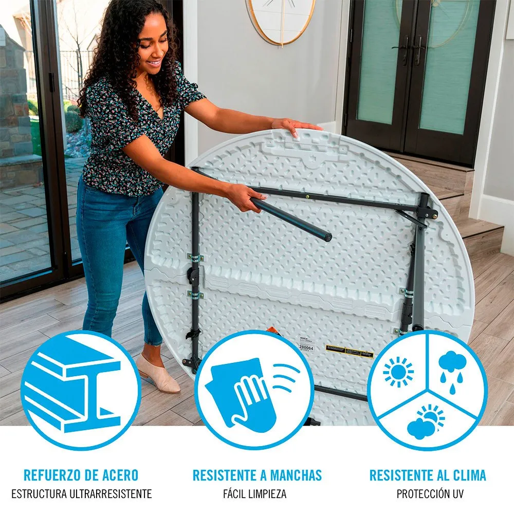 Lifetime Ultra-resistant Multipurpose Folding Uv100 122x73.5 Cm Bord, White, One Size