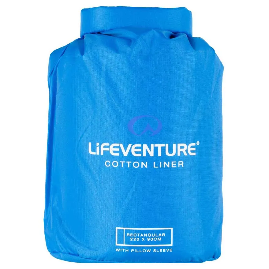 Lifeventure Bomull Rektangulär Liner, Blue