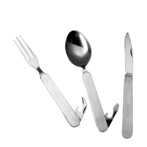 Lifeventure Folding Bestickset, Grey, One Size