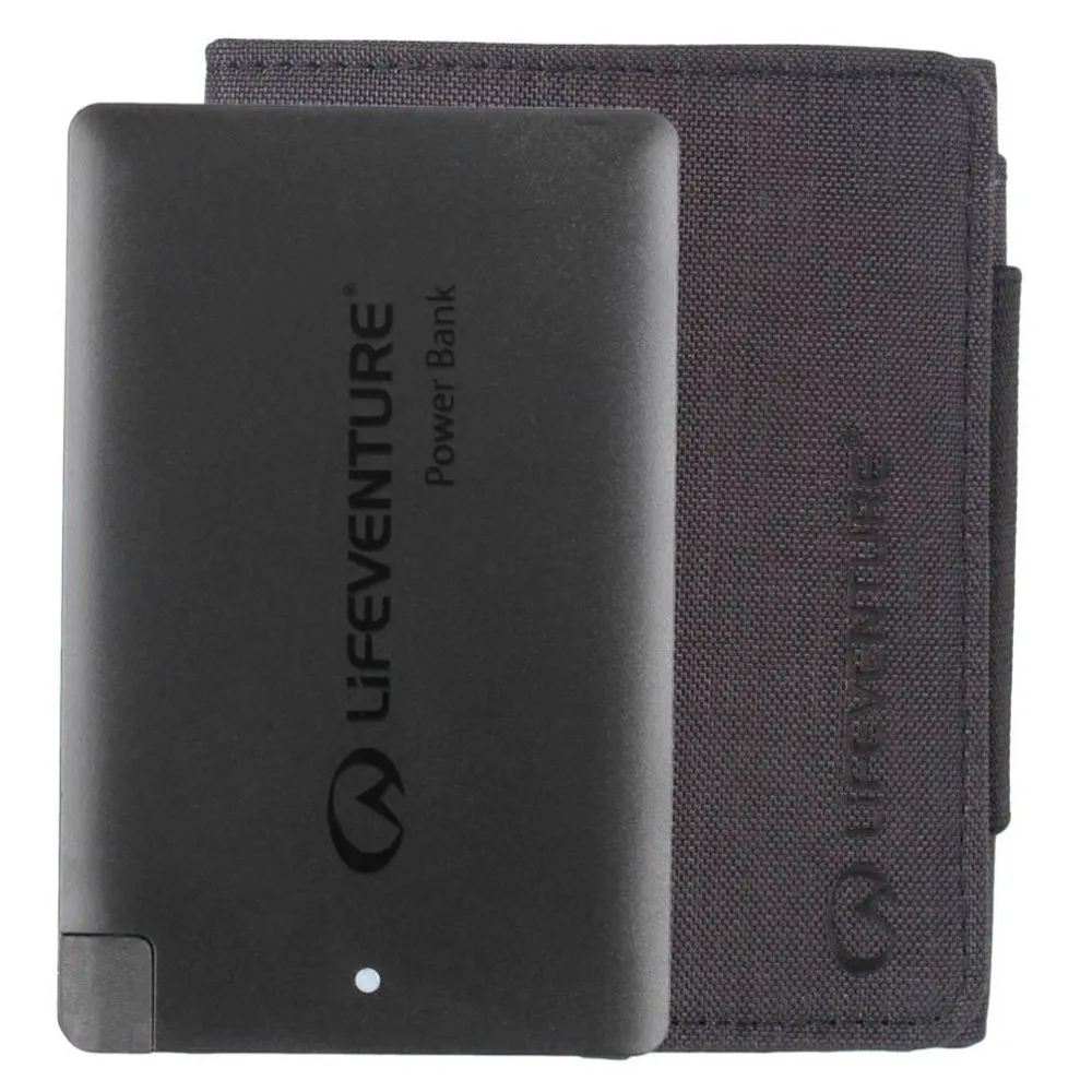 Lifeventure Rfid Med Powerbank Plånbok, Grey, One Size