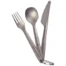 Lifeventure Titan Superlätt Bestickset, Titanium, One Size