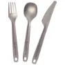 Lifeventure Titan Superlätt Bestickset, Titanium, One Size