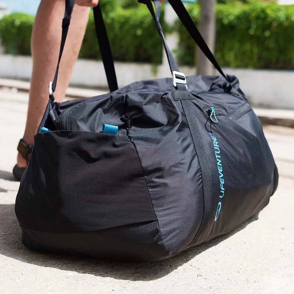 Lifeventure Travel Light Packable Duffelväska 70l, Black