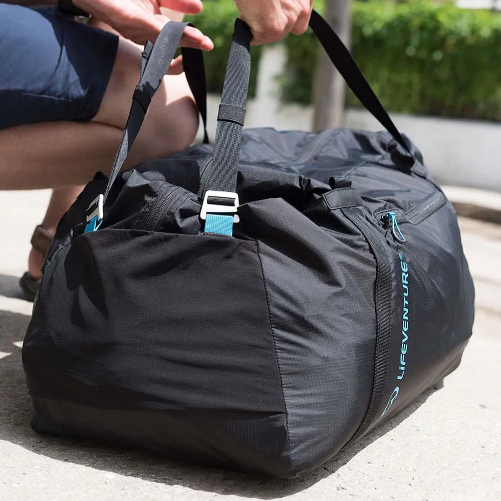 Lifeventure Travel Light Packable Duffelväska 70l, Black