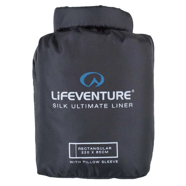 Lifeventure Ultimate Silk Rektangulär Liner, Black