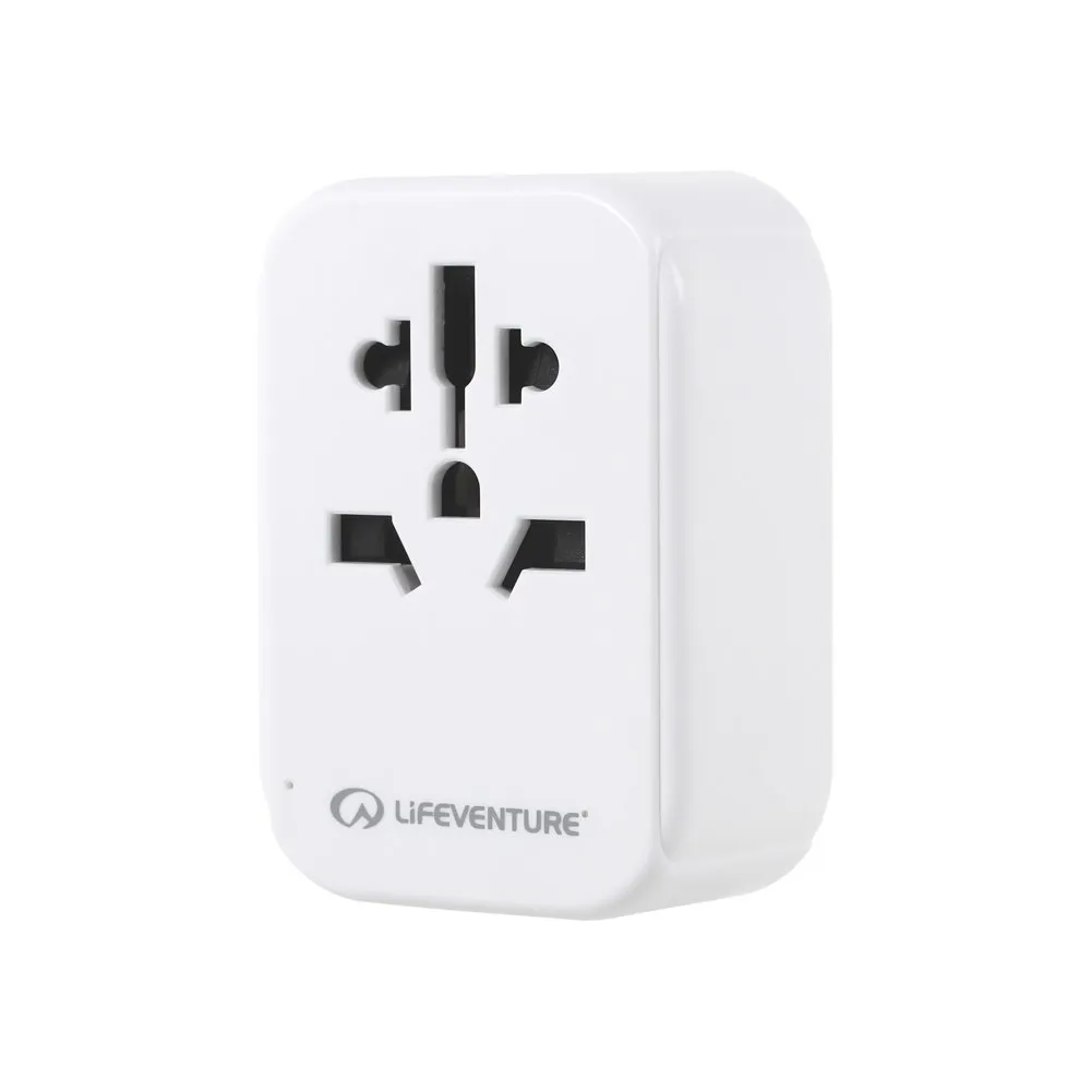 Lifeventure Världsadapter Till Amerikansk Kontakt Med Usb, One size Lifeventure Världsadapter Till Amerikansk Kontakt Med Usb, One size