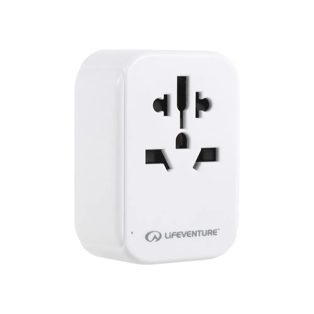 Lifeventure Världsadapter Till Amerikansk Kontakt Med Usb, One size Lifeventure Världsadapter Till Amerikansk Kontakt Med Usb, One size