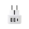Lifeventure Världsadapter Till Europeisk Kontakt Med Usb, One size