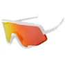Limar Caos Spegelsolglasögon, White / red, Red/CAT3 / Transparent/CAT0