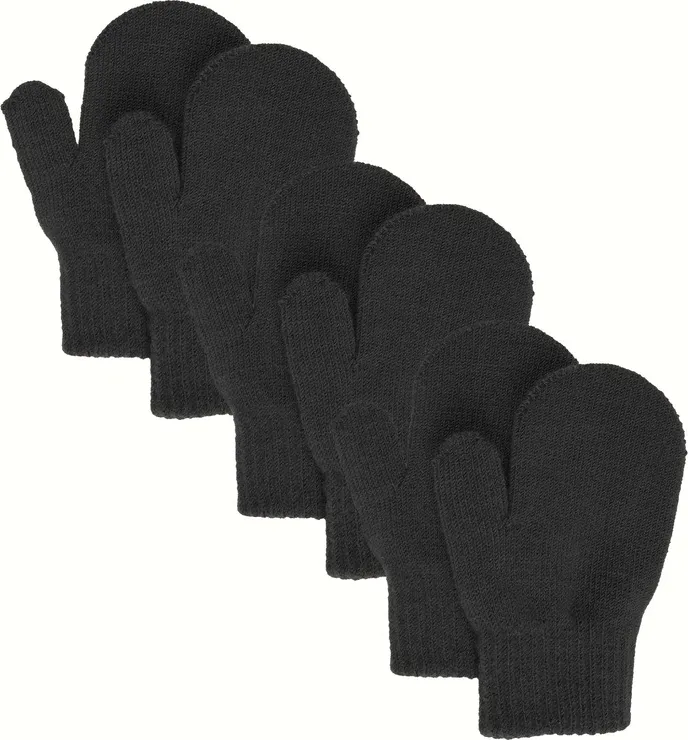 Lindberg Kids' Åsbro Magic Mitten 3-Pack, Black, 1-3Y Lindberg Kids' Åsbro Magic Mitten 3-Pack, Black, 1-3Y