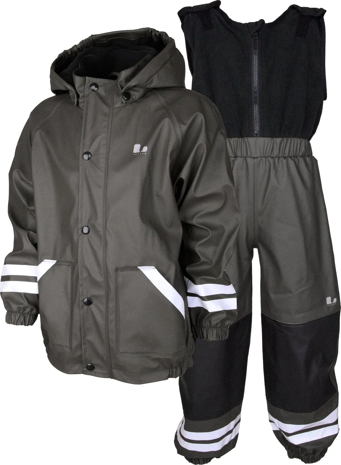 Lindberg Kids' Fagerhult Rain Set Fleece, Anthracite, 100 Lindberg Kids' Fagerhult Rain Set Fleece, Anthracite, 100