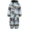 Lindberg Lekhyttan Rain BabyOverall, Fleece, Lightblue/brown, 92