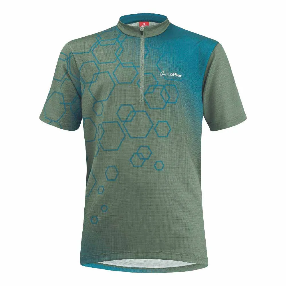Löffler Bubbles Half Zip Korta ärmar Cykeltröja