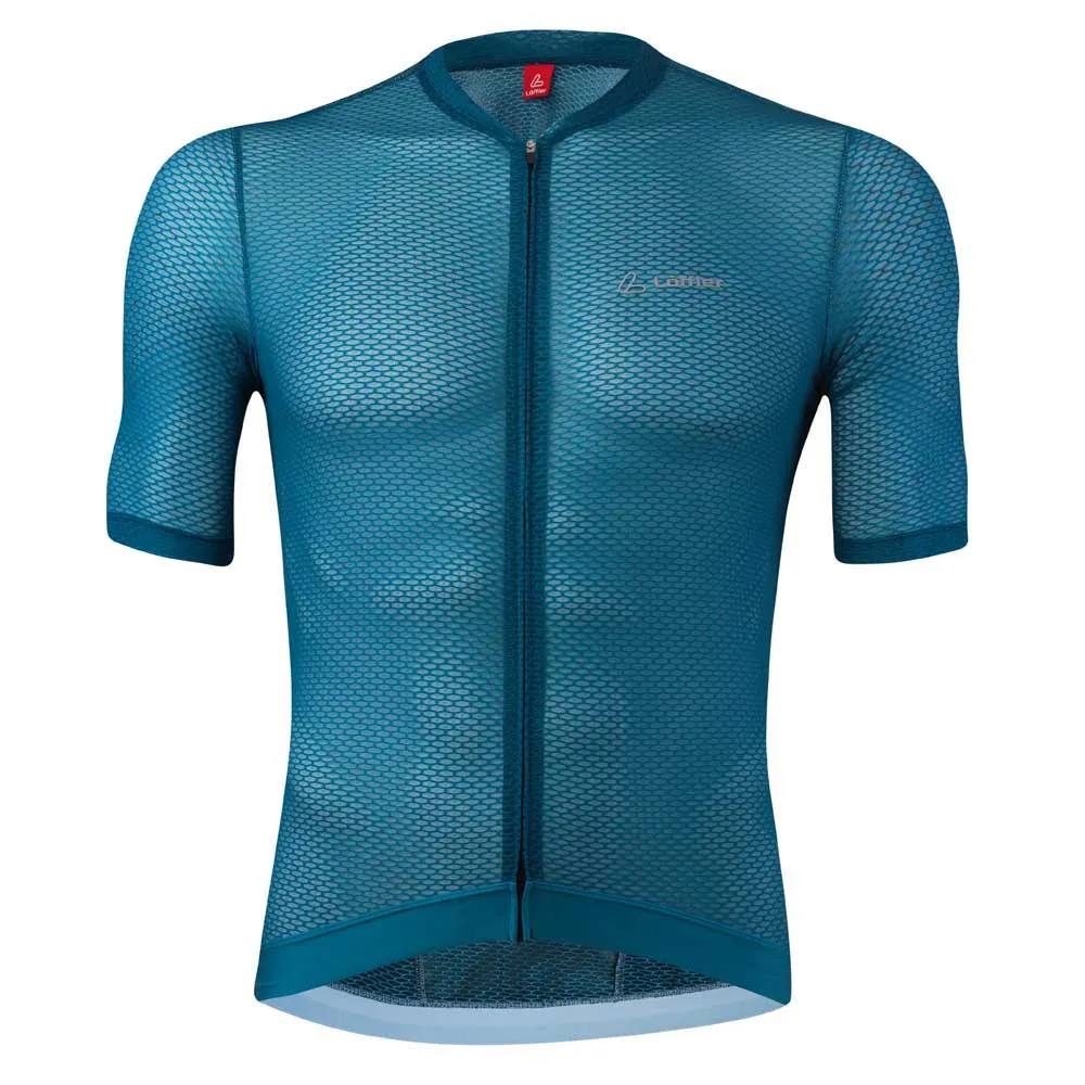 Löffler Full Zip Cool Air Korta ärmar Cykeltröja, Blue coral, 50 Löffler Full Zip Cool Air Korta ärmar Cykeltröja, Blue coral, 50