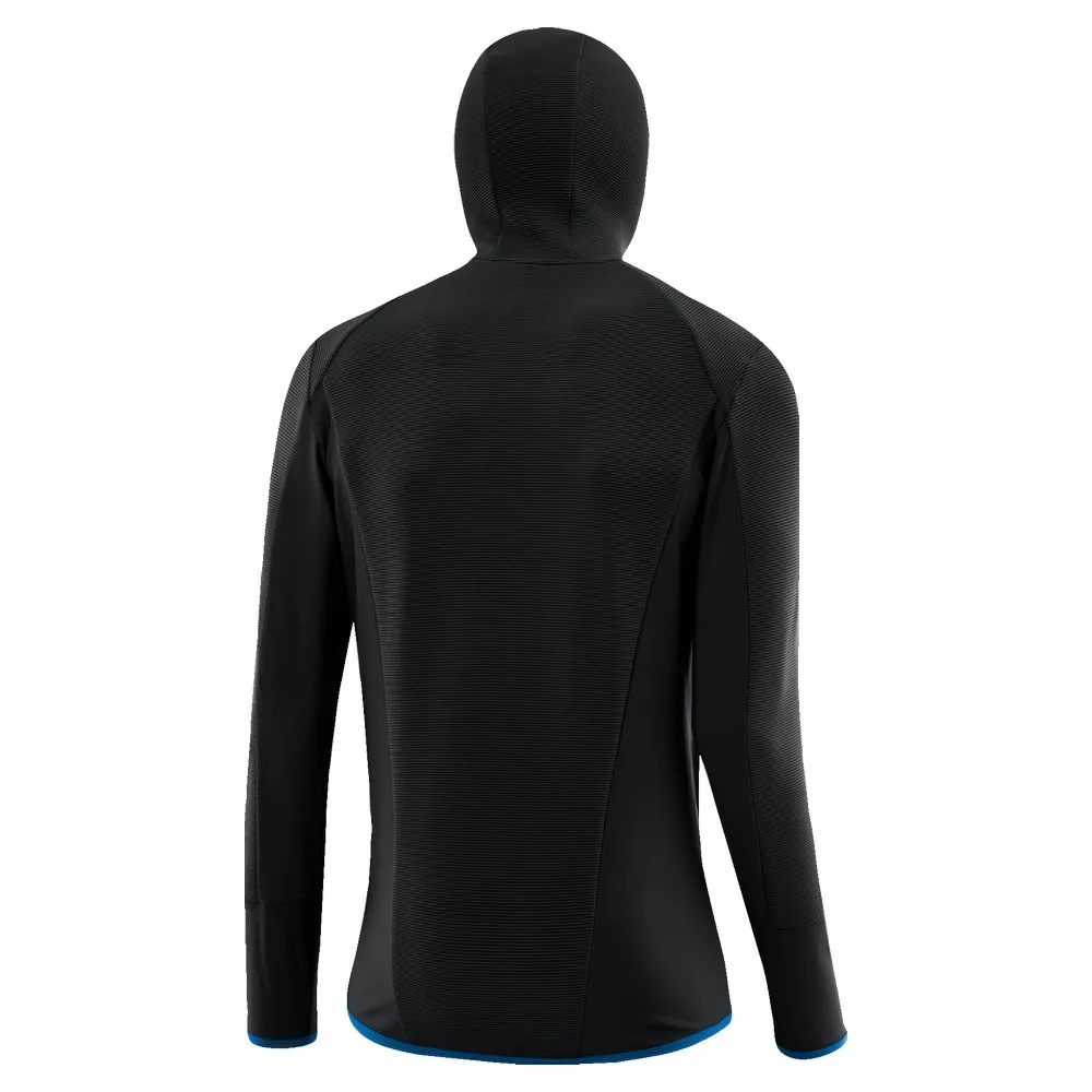 Löffler Transtex® Rib Fleecejacka Med Huva, Black / marin