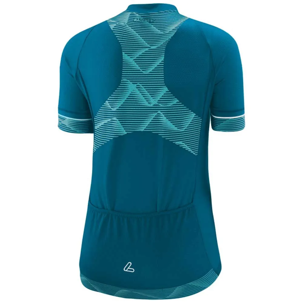Löffler Vent Korta ärmar Cykeltröja, Blue coral, XL