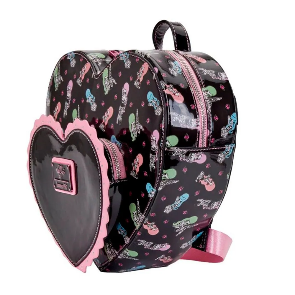 Loungefly Lucys Tatuering Dubbelt Hjärta Ryggsäck, Multicolor