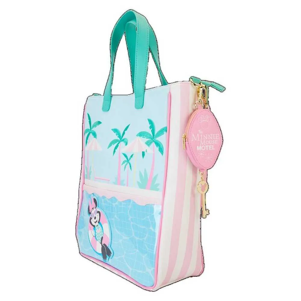 Loungefly Minnie Mouse Semester Stil Tote Väska, Multicolor