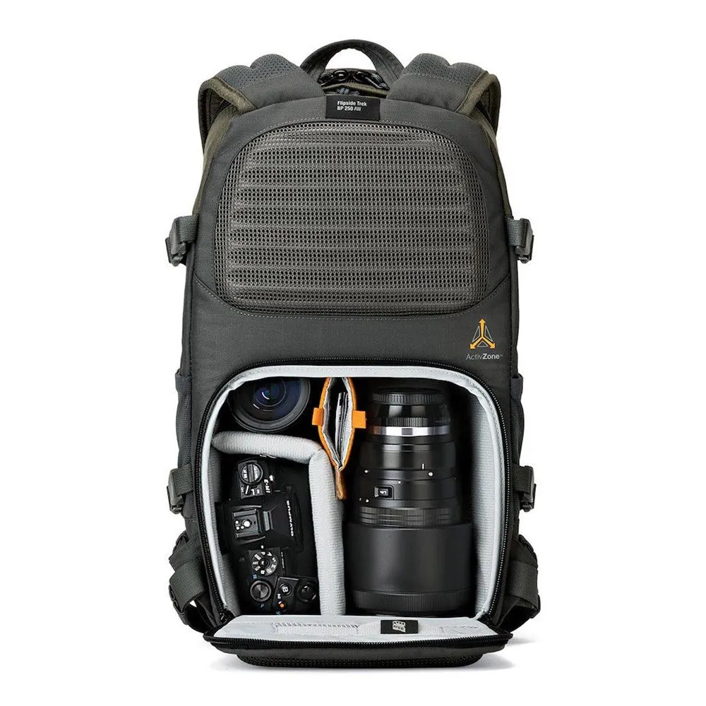 Lowepro Flipside Trek 250 Aw Ryggsäck, Green / grey