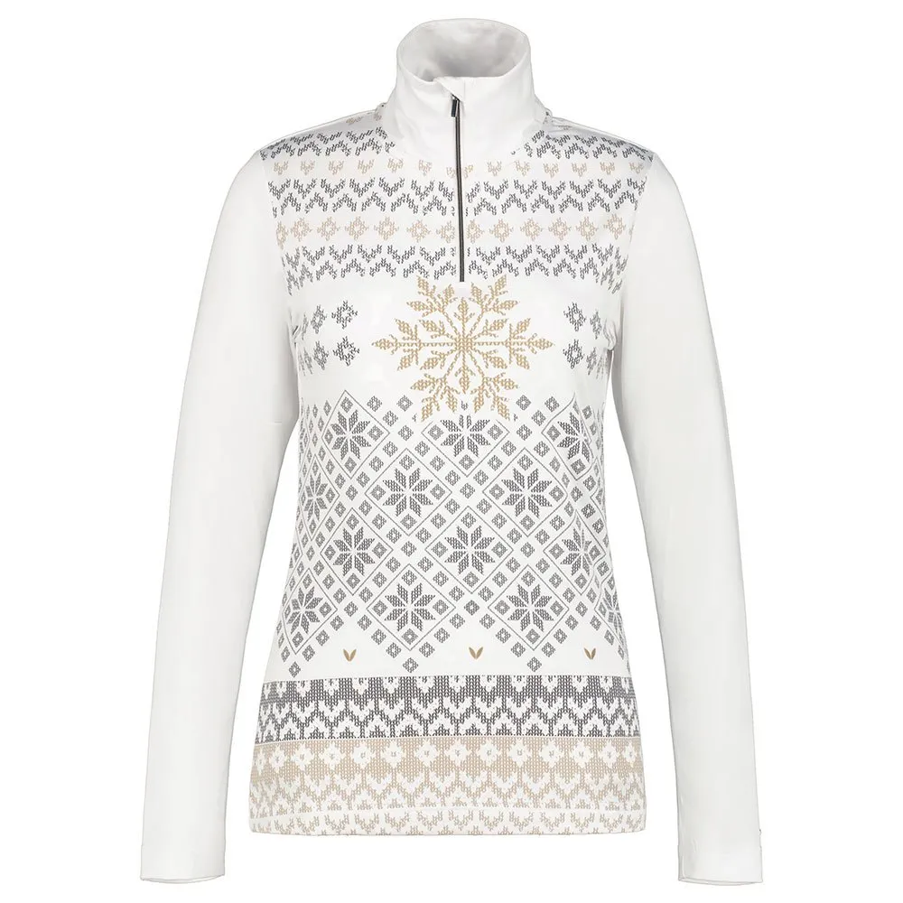 Luhta Hangist Fleece Med Halv Dragkedja, Optic white