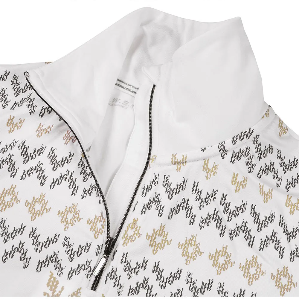 Luhta Hangist Fleece Med Halv Dragkedja, Optic white