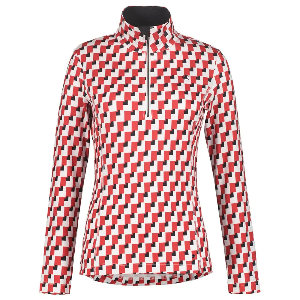 Luhta Karstula Fleece Med Halv Dragkedja, Cranberry