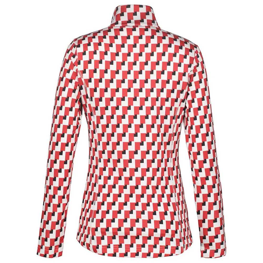 Luhta Karstula Fleece Med Halv Dragkedja, Cranberry