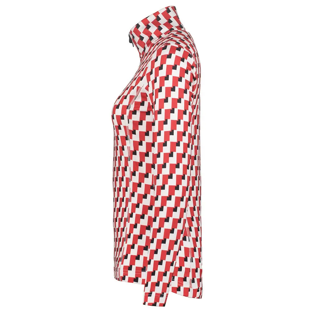 Luhta Karstula Fleece Med Halv Dragkedja, Cranberry