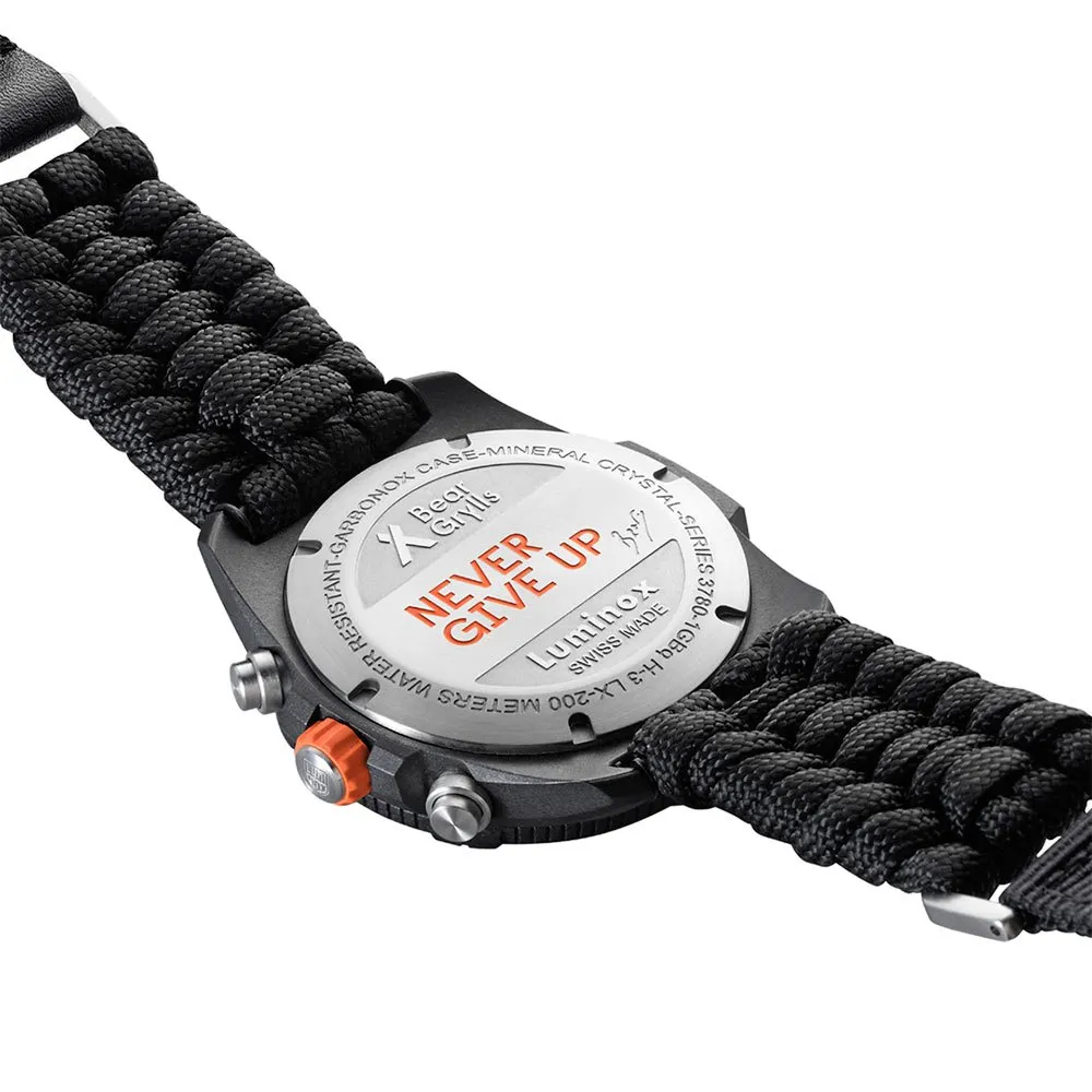 Luminox Bear Grylls Survival Land 3780 Series Rem, Green / paracord black