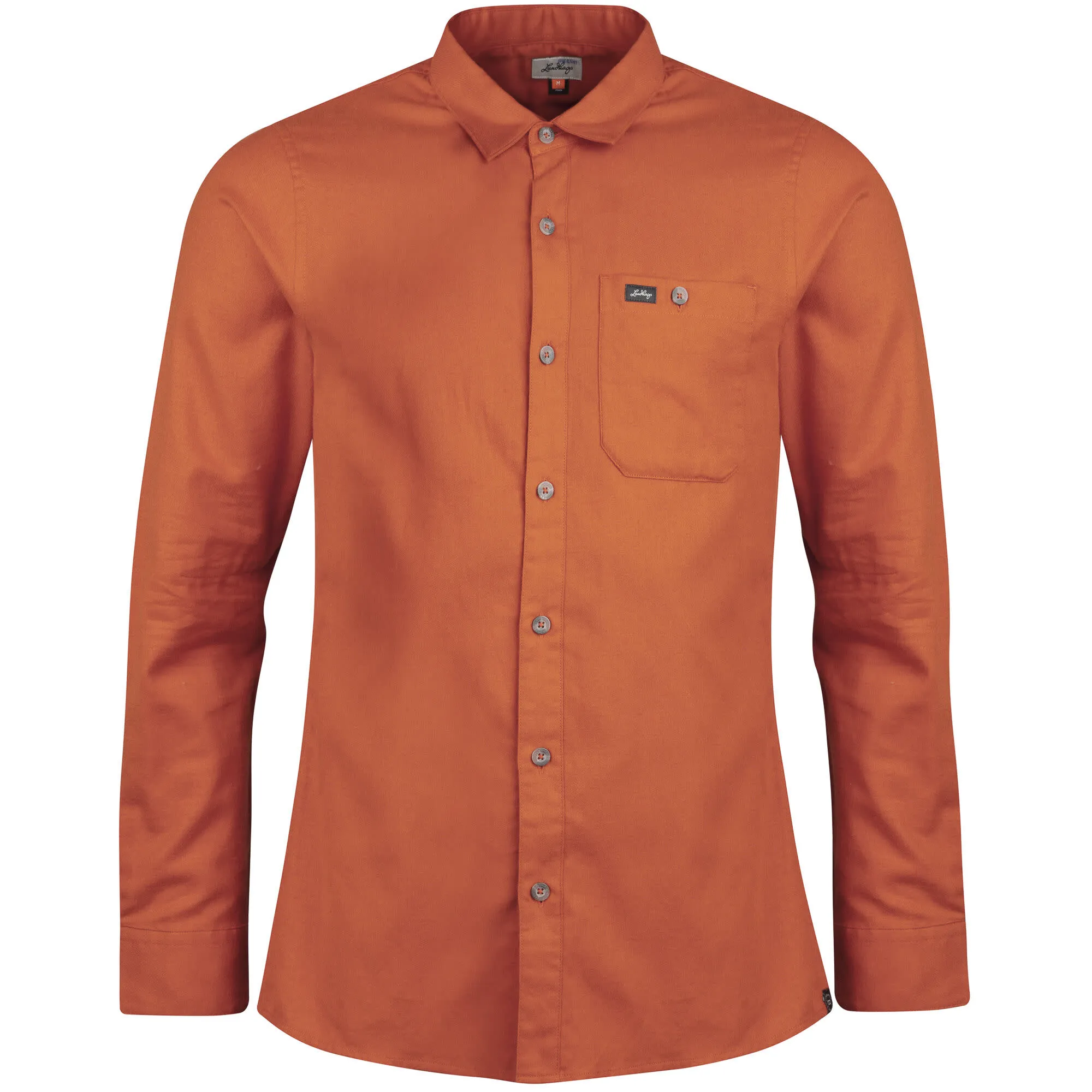 Lundhags Men's Ekren Solid Long Sleeve Shirt, Amber