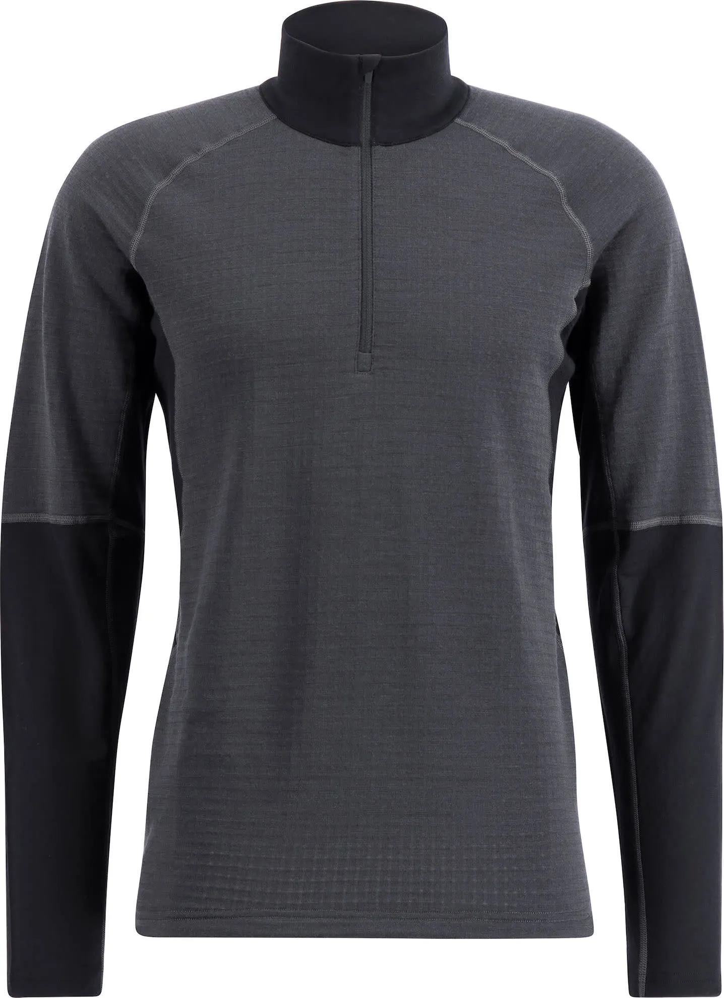 Lundhags Men's Prime Merino Half Zip, Charcoal/Black Lundhags Men's Prime Merino Half Zip, Charcoal/Black
